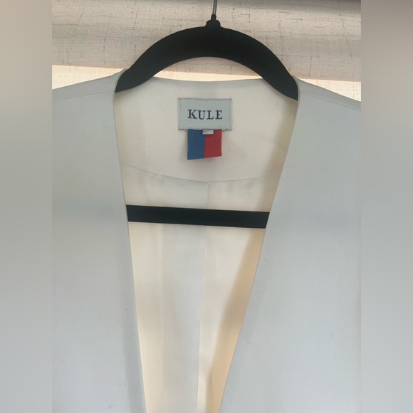 New KULE The Nelson Cream 100% Wool Lined Blazer Size L Retails $428 - Picture 4 of 12